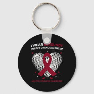 Blood Cancer Gifts Granddaughter Multiple Myeloma Keychain