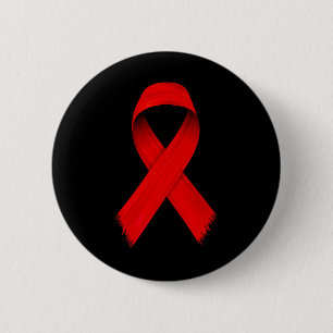Blood Cancer HIVAIDS Awareness Red Ribbon Week Awa 2 Inch Round Button