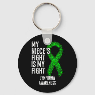 Blood Cancer My Niece's Fight Is My Fight Lymphoma Keychain