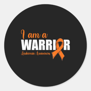 Blood Cancer Ribbon Leukaemia Awareness Classic Round Sticker
