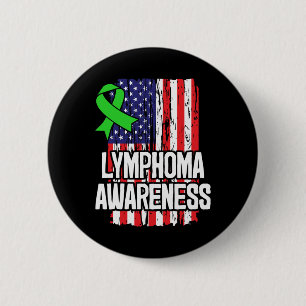 Blood Cancer Survivor Lime Green Awareness Ribbon  2 Inch Round Button