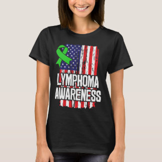 Blood Cancer Survivor Lime Green Awareness Ribbon  T-Shirt