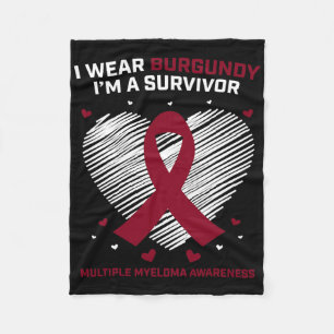 Blood Cancer Survivor Multiple Myeloma Awareness P Fleece Blanket
