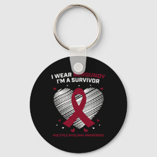 Blood Cancer Survivor Multiple Myeloma Awareness P Keychain