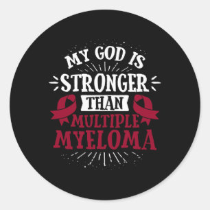 Blood Cancer Tee - Multiple Myeloma Awareness Classic Round Sticker