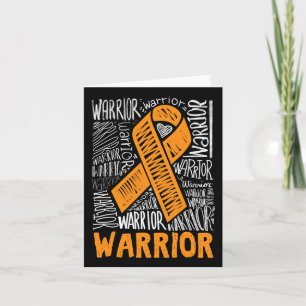 Blood Cancer Warrior Orange Ribbon Awareness Gift Card