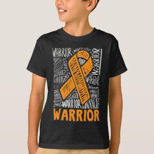 Blood Cancer Warrior Orange Ribbon Awareness Gift  T-Shirt