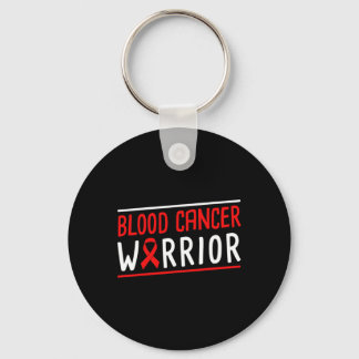 Blood Cancer Warrior Red Ribbon Keychain