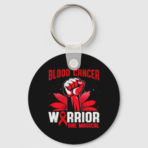 Blood Cancer Warriors Are Magical Unicorn Red Ribb Keychain