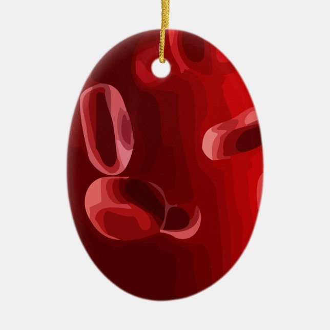 Blood Cells Ceramic Ornament (Front)