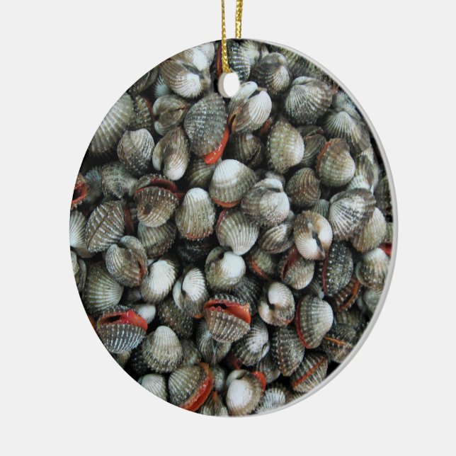 Blood Cockle Shells Ceramic Ornament (Left)