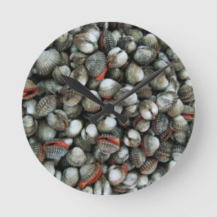 Blood Cockle Shells Round Clock