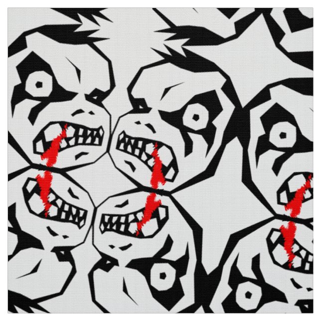 Blood Demon Halloween Fabric (Swatch)
