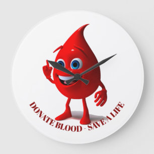 Blood donation, Blood type   Large Clock
