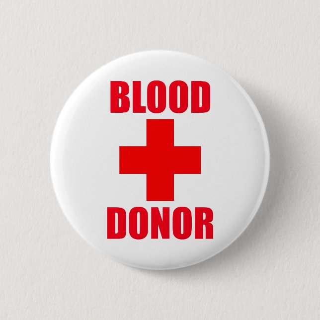 Blood Donor 2 Inch Round Button (Front)