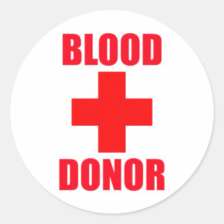 Blood Donor Classic Round Sticker