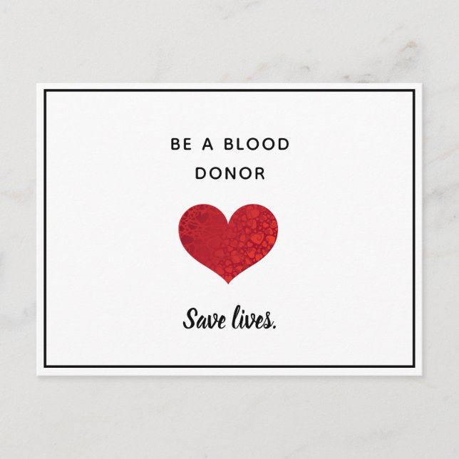 Blood Donor Encouragement - Postcard (Front)