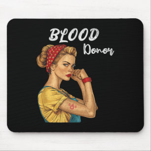 Blood Donor Women Bandana Lives Blood Donation Awa Mouse Pad
