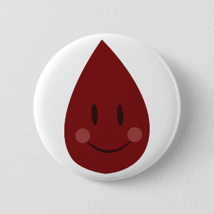 Blood Drop 2 Inch Round Button