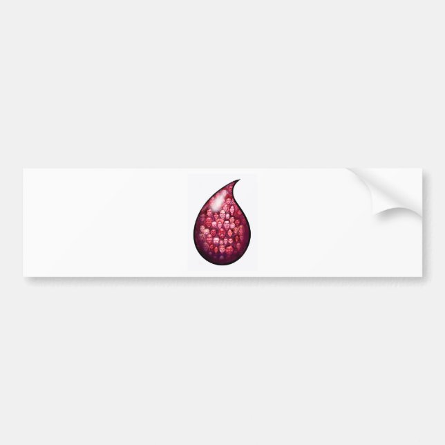 Blood Drop Bumper Sticker (Front)