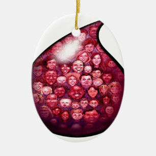 Blood Drop Ceramic Ornament