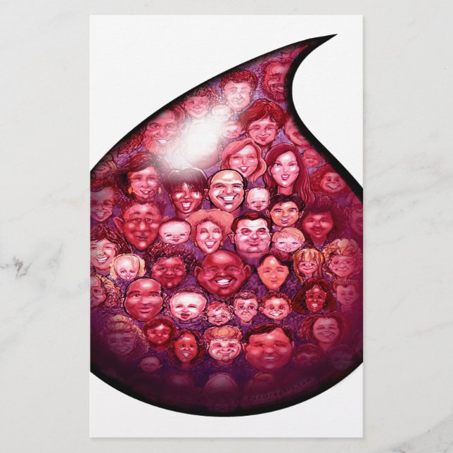 Blood Drop Stationery (Front)