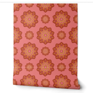 Blood Flowers on Pink Flesh Wallpaper