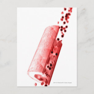 Blood flowing through an artery postcard