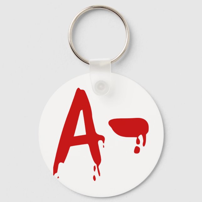 Blood Group A- Negative #Horror Hospital Keychain (Front)