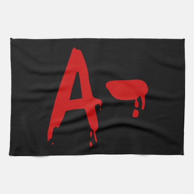 Blood Group A- Negative #Horror Hospital Kitchen Towel (Horizontal)
