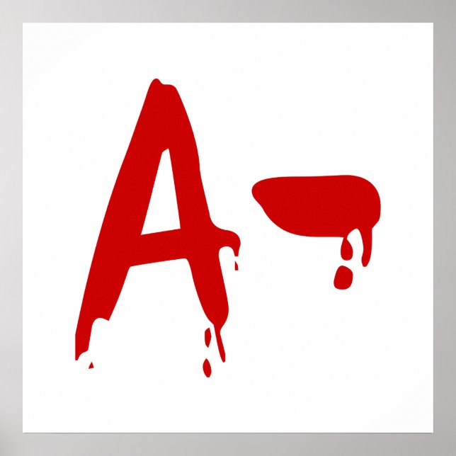 Blood Group A- Negative #Horror Hospital Poster (Front)