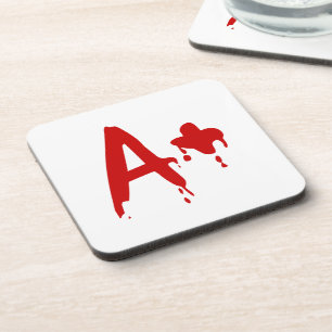 Blood Group A+ Positive #Horror Hospital Coaster