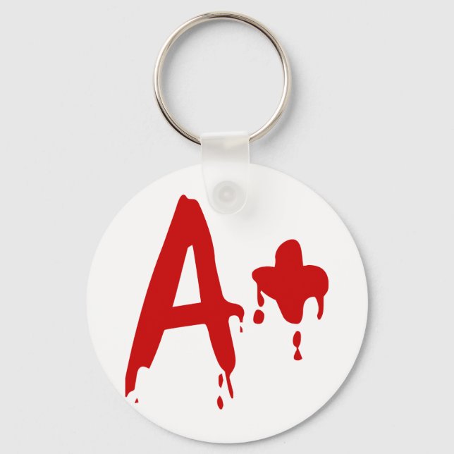 Blood Group A+ Positive #Horror Hospital Keychain (Front)