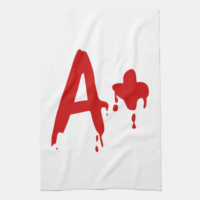 Blood Group A+ Positive #Horror Hospital Kitchen Towel (Vertical)