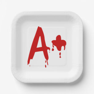 Blood Group A+ Positive #Horror Hospital Paper Plate