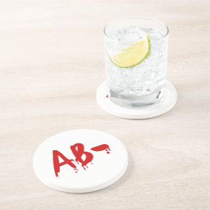 Blood Group AB- Negative #Horror Hospital Coaster