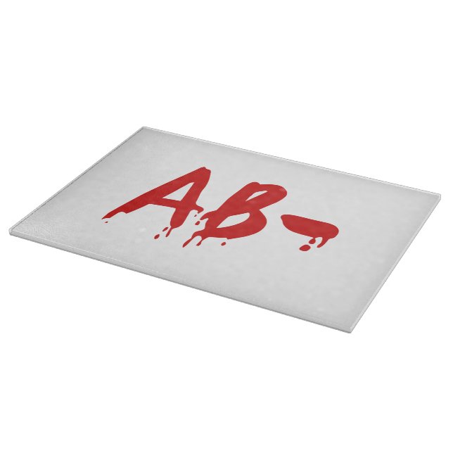Blood Group AB- Negative #Horror Hospital Cutting Board (Corner)