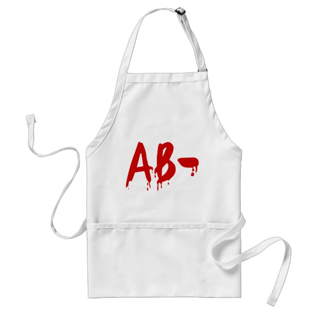 Blood Group AB- Negative #Horror Hospital Standard Apron (Front)