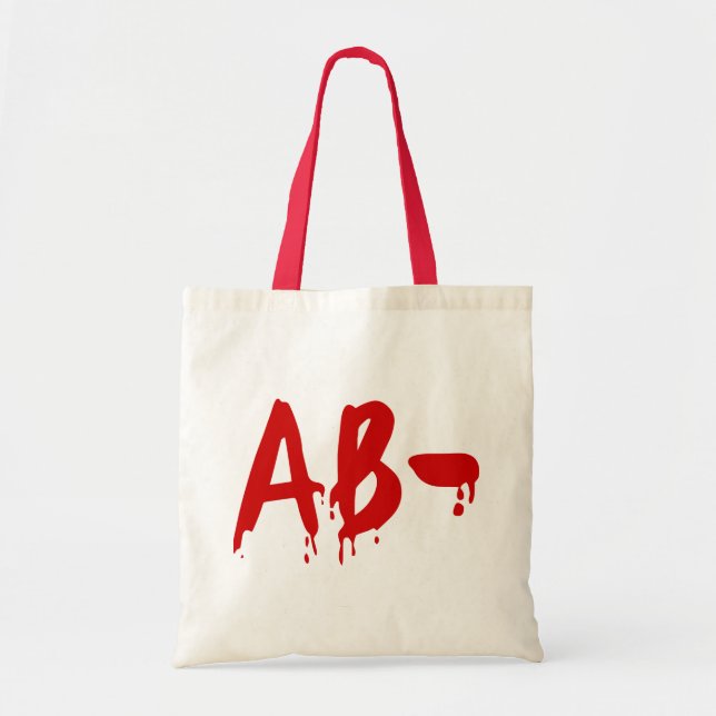 Blood Group AB- Negative #Horror Hospital Tote Bag (Front)