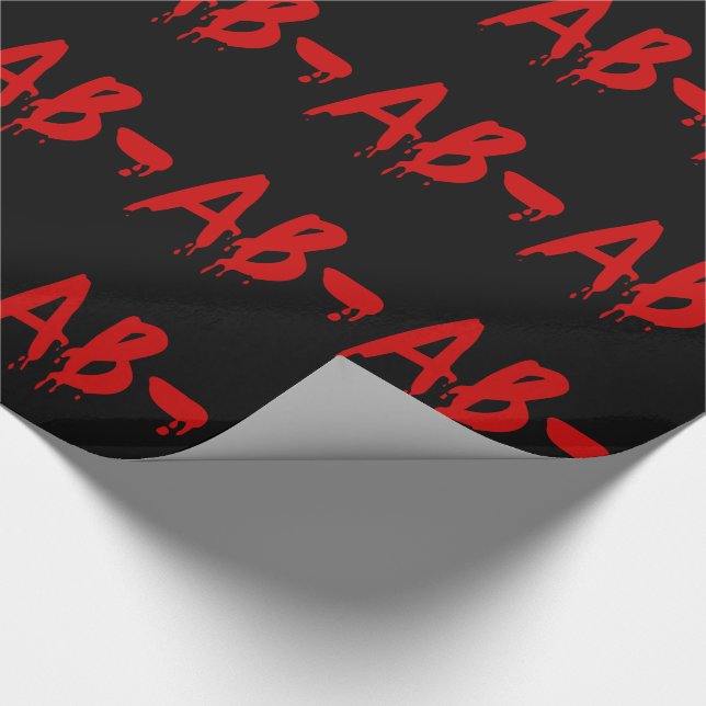 Blood Group AB- Negative #Horror Hospital Wrapping Paper (Corner)