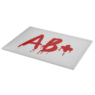 Blood Group AB+ Positive #Horror Hospital Cutting Board