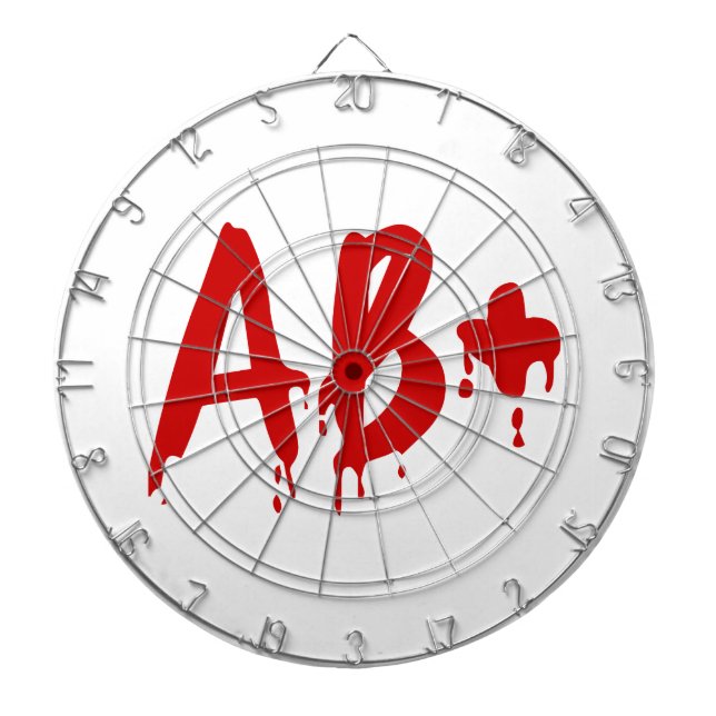 Blood Group AB+ Positive #Horror Hospital Dartboard (Front)