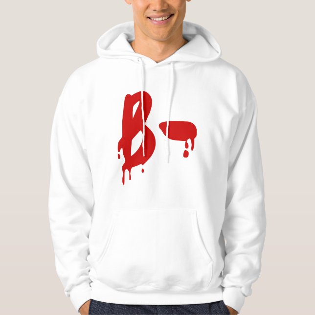 Blood Group B- Negative #Horror Hospital Hoodie (Front)