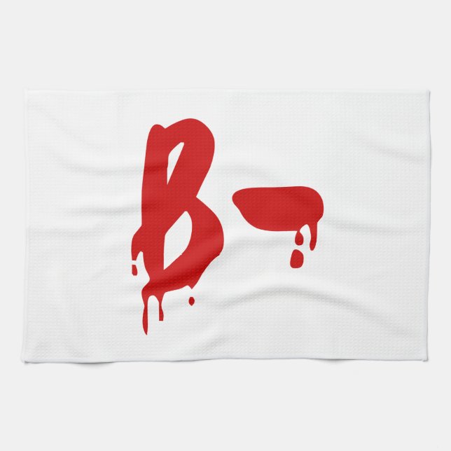 Blood Group B- Negative #Horror Hospital Kitchen Towel (Horizontal)