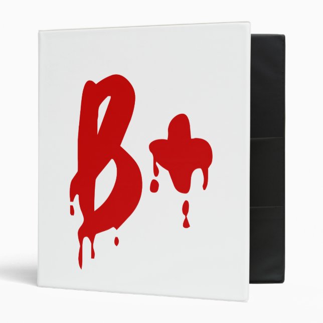 Blood Group B+ Positive #Horror Hospital Binder (Front/Inside)