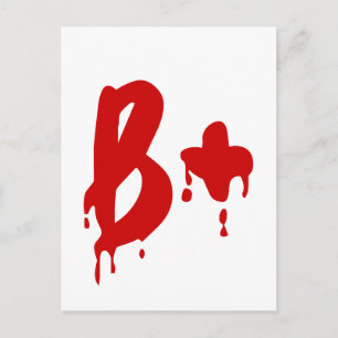 Blood Group B+ Positive #Horror Hospital Postcard