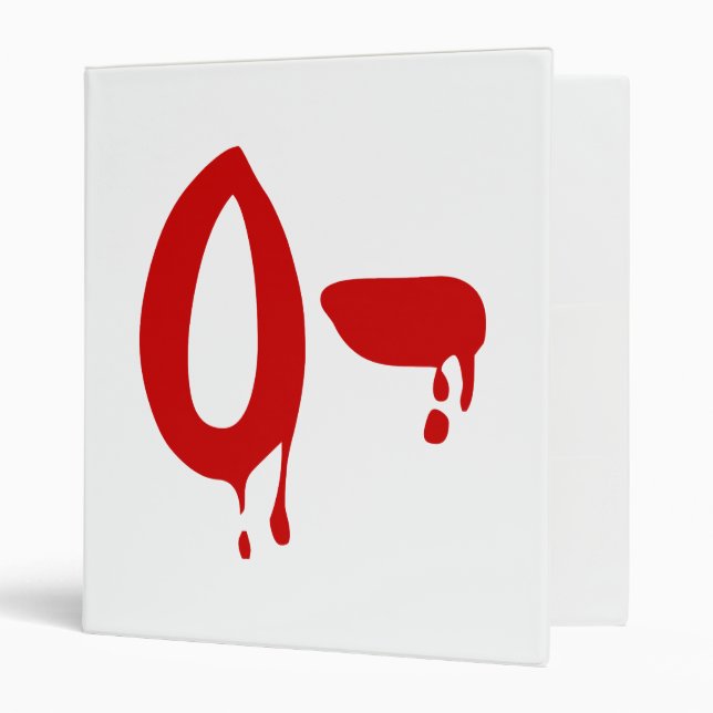 Blood Group O- Negative #Horror Hospital Binder (Front/Inside)