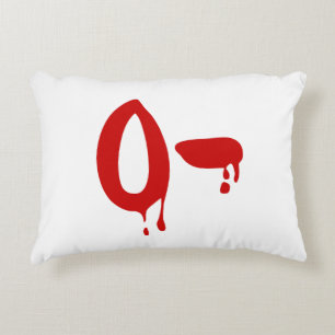 Blood Group O- Negative #Horror Hospital Decorative Pillow