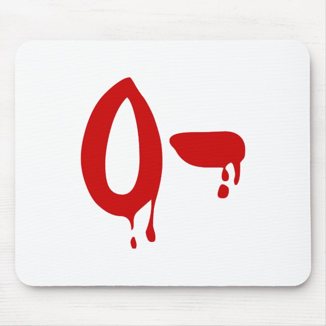Blood Group O- Negative #Horror Hospital Mouse Pad (Front)