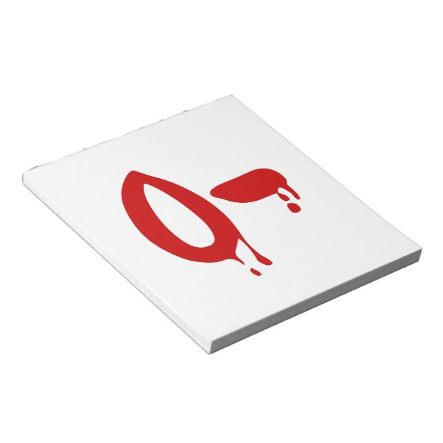 Blood Group O- Negative #Horror Hospital Notepad (Angled)